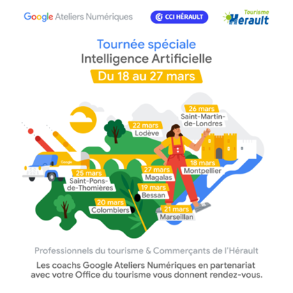 La CCI Hérault et Google Ateliers Numériques s'invitent chez vous à Sète !