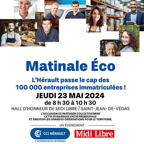 Matinale Éco - L'Hérault passe le cap des 100 000 entreprises immatriculées !